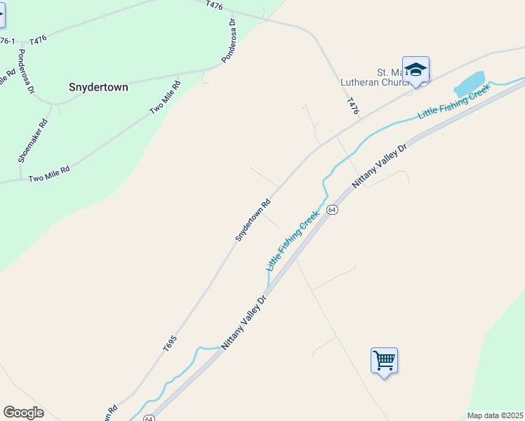 map of restaurants, bars, coffee shops, grocery stores, and more near 560 Snydertown Road in Howard