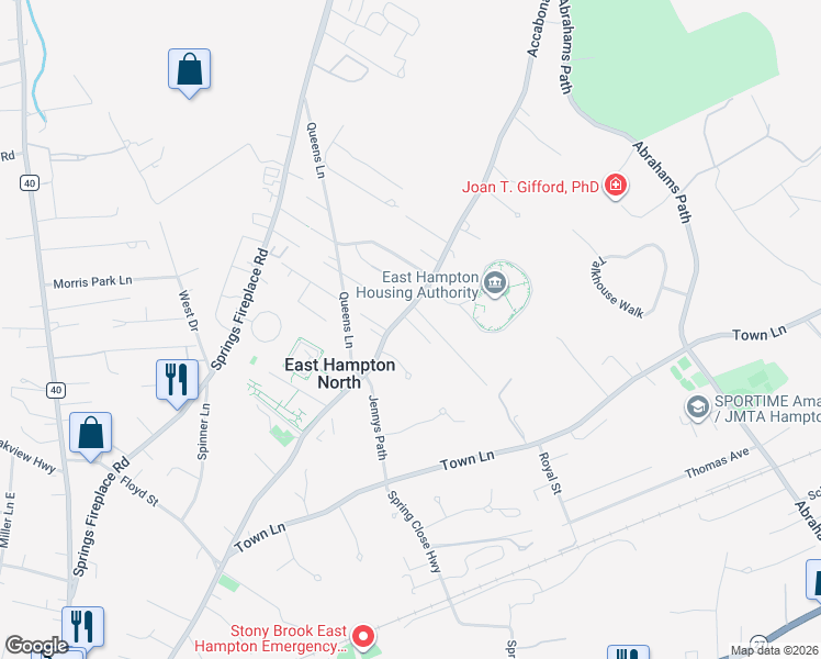 map of restaurants, bars, coffee shops, grocery stores, and more near 6 Central Avenue in Sag Harbor