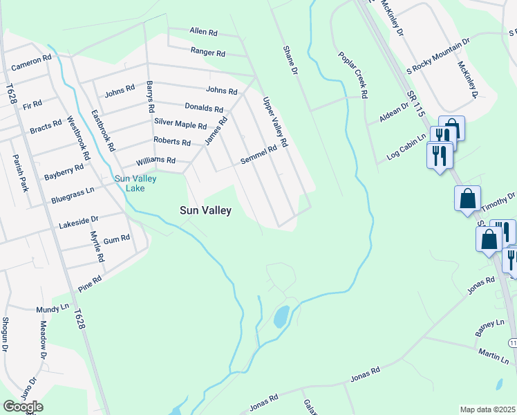 map of restaurants, bars, coffee shops, grocery stores, and more near 1917 Silver Maple Road in Effort