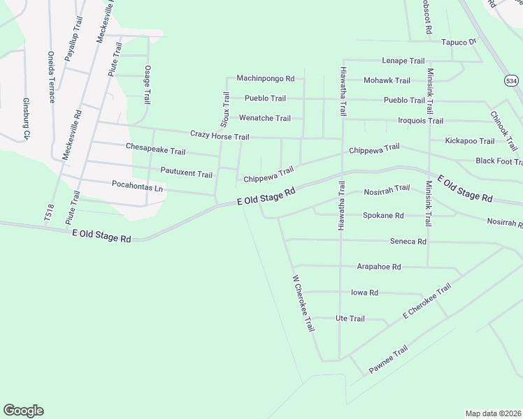 map of restaurants, bars, coffee shops, grocery stores, and more near Potawatame Rd in Albrightsville