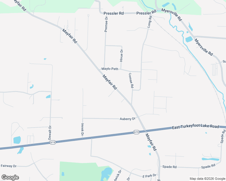 map of restaurants, bars, coffee shops, grocery stores, and more near 3216 Mayfair Road in Akron