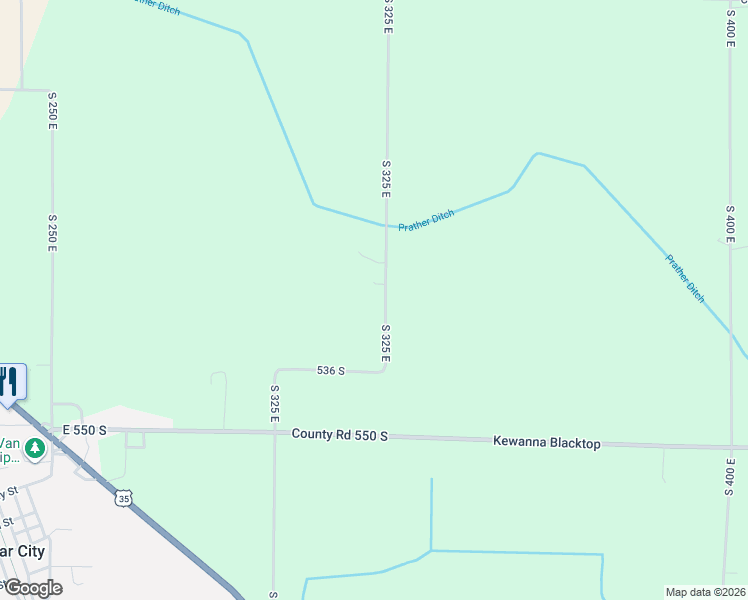 map of restaurants, bars, coffee shops, grocery stores, and more near 5233 South 325 East in Star City