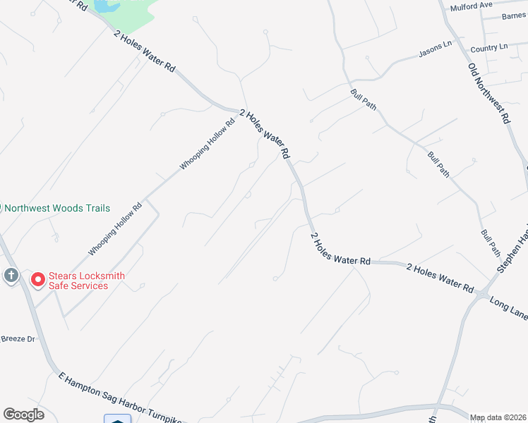 map of restaurants, bars, coffee shops, grocery stores, and more near 198 2 Holes Water Road in East Hampton