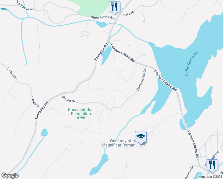 map of restaurants, bars, coffee shops, grocery stores, and more near 8 Poinsetta Court in Kinnelon