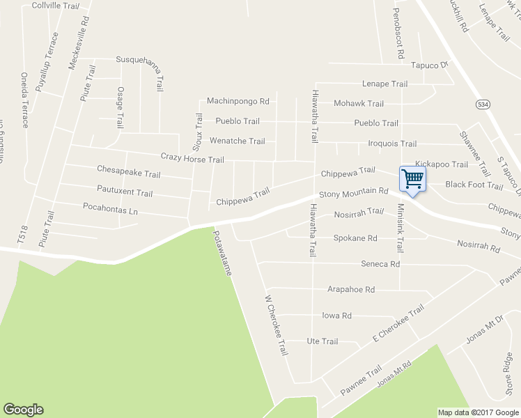 map of restaurants, bars, coffee shops, grocery stores, and more near 220 East Old Stage Road in Albrightsville