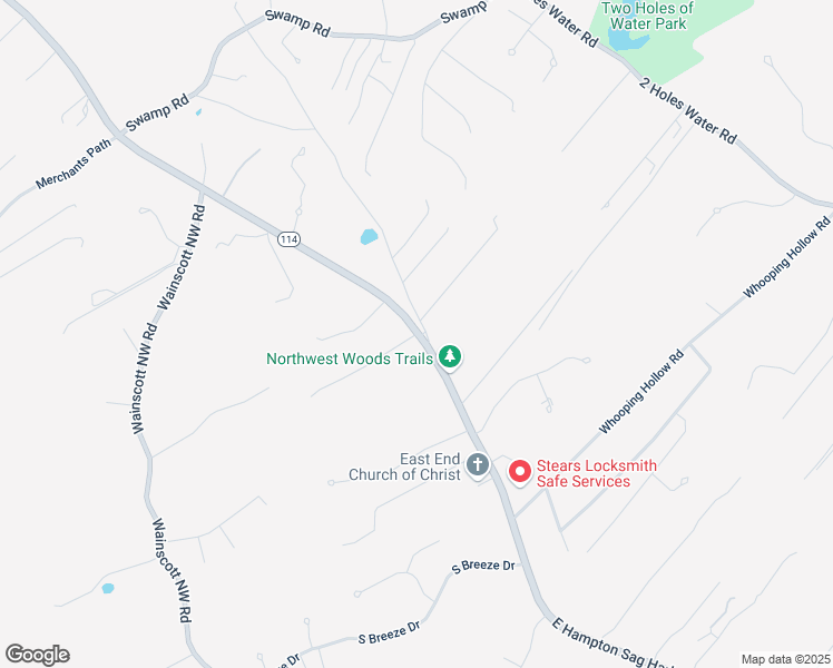 map of restaurants, bars, coffee shops, grocery stores, and more near 492 Route 114 in East Hampton