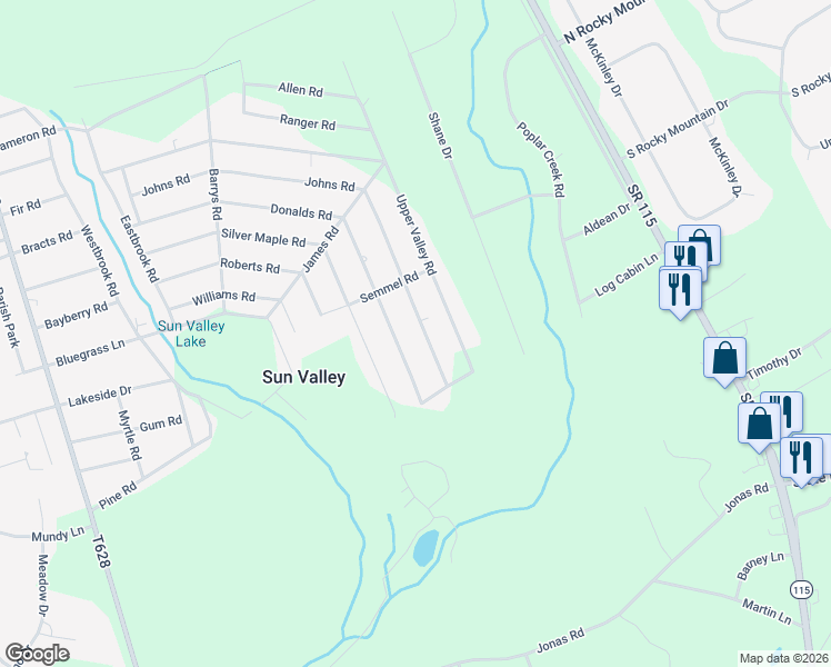 map of restaurants, bars, coffee shops, grocery stores, and more near 1907 Johns Rd in Effort