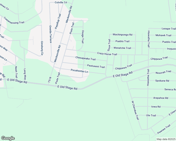 map of restaurants, bars, coffee shops, grocery stores, and more near 67 Pocahontas Lane in Albrightsville