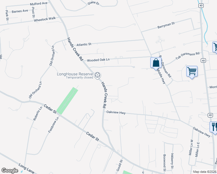 map of restaurants, bars, coffee shops, grocery stores, and more near 118 Hands Creek Road in East Hampton