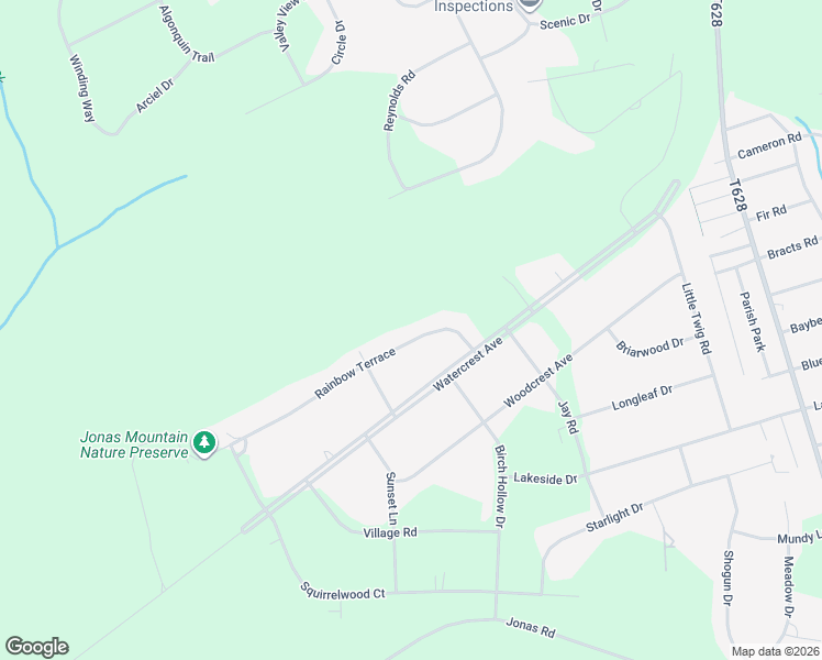 map of restaurants, bars, coffee shops, grocery stores, and more near 632 Rainbow Terrace in Effort