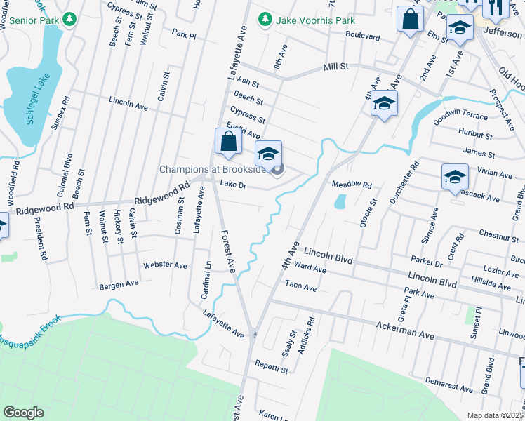 map of restaurants, bars, coffee shops, grocery stores, and more near 59 Scott Place in Westwood