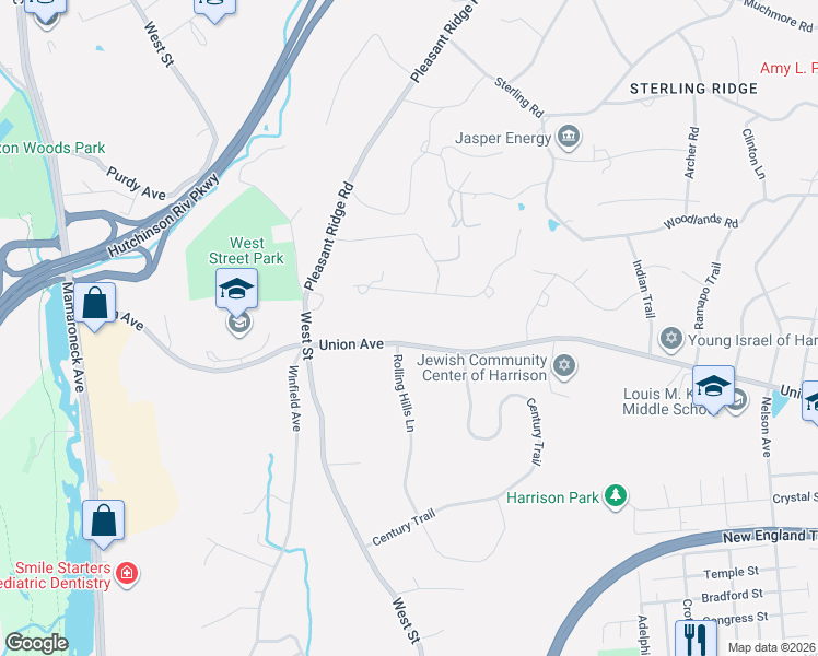 map of restaurants, bars, coffee shops, grocery stores, and more near 209 Union Avenue in Harrison