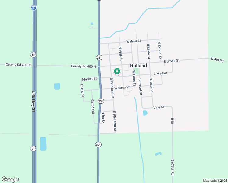 map of restaurants, bars, coffee shops, grocery stores, and more near 207 West Race Street in Rutland