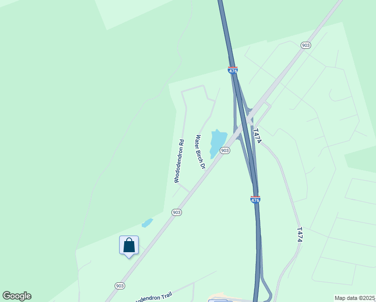 map of restaurants, bars, coffee shops, grocery stores, and more near 40 Mansi Drive in Albrightsville