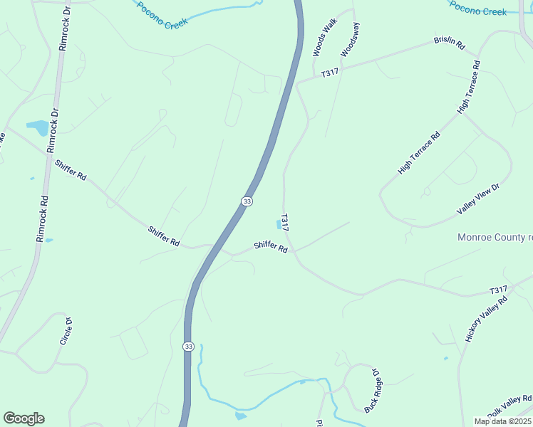 map of restaurants, bars, coffee shops, grocery stores, and more near 1341 Brislin Road in Stroudsburg