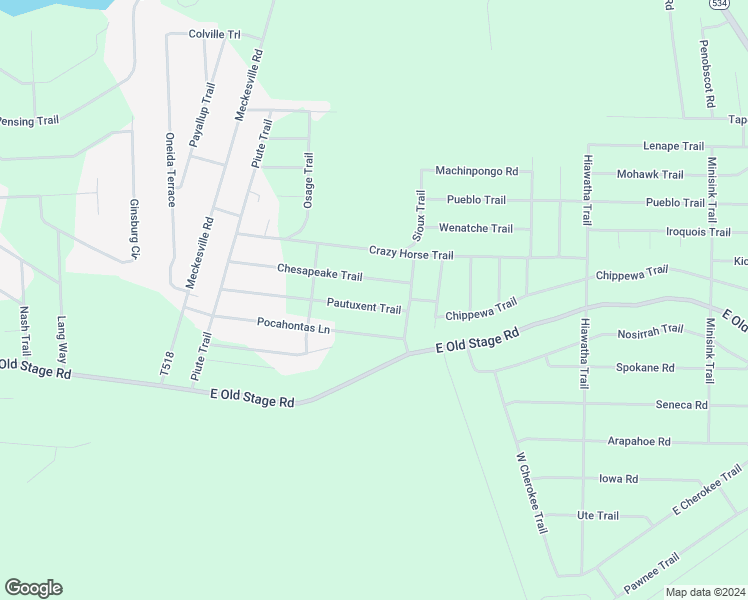 map of restaurants, bars, coffee shops, grocery stores, and more near 69 Pautuxent Trail in Albrightsville