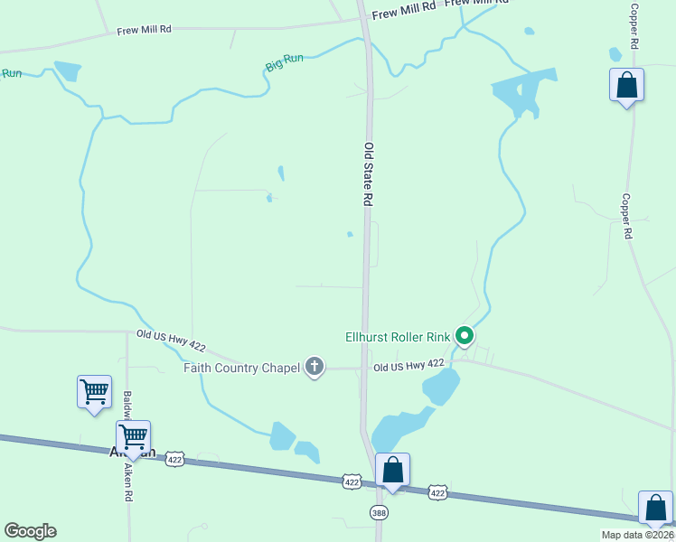map of restaurants, bars, coffee shops, grocery stores, and more near 208 Proch Drive in New Castle