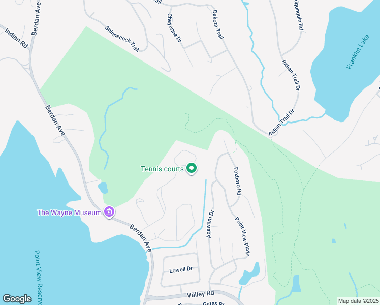 map of restaurants, bars, coffee shops, grocery stores, and more near 111 Spring Hill Circle in Wayne