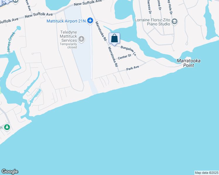 map of restaurants, bars, coffee shops, grocery stores, and more near 412 Park Avenue in Mattituck