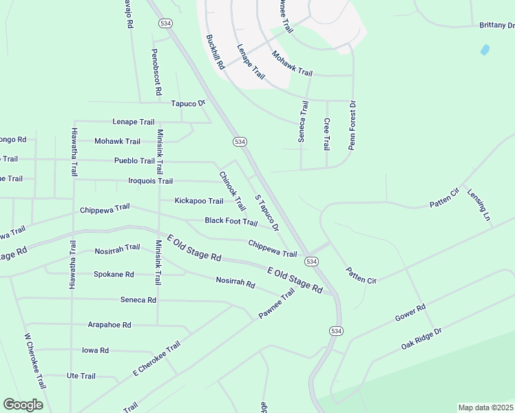 map of restaurants, bars, coffee shops, grocery stores, and more near 158 Tapuco Drive in Albrightsville