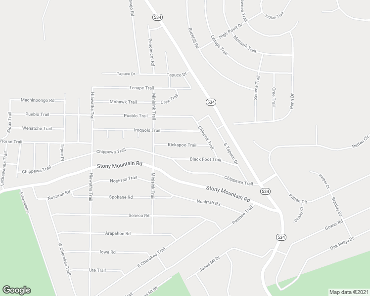 map of restaurants, bars, coffee shops, grocery stores, and more near 30 Kickapoo Trail in Albrightsville