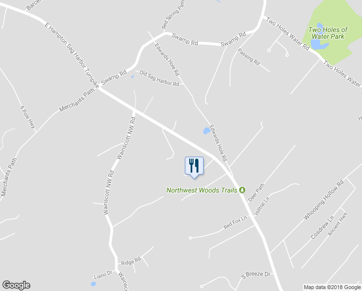 map of restaurants, bars, coffee shops, grocery stores, and more near 594 East Hampton Sag Harbor Turnpike in East Hampton