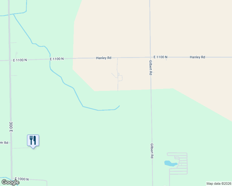 map of restaurants, bars, coffee shops, grocery stores, and more near 3771 East 1100 North in North Manchester
