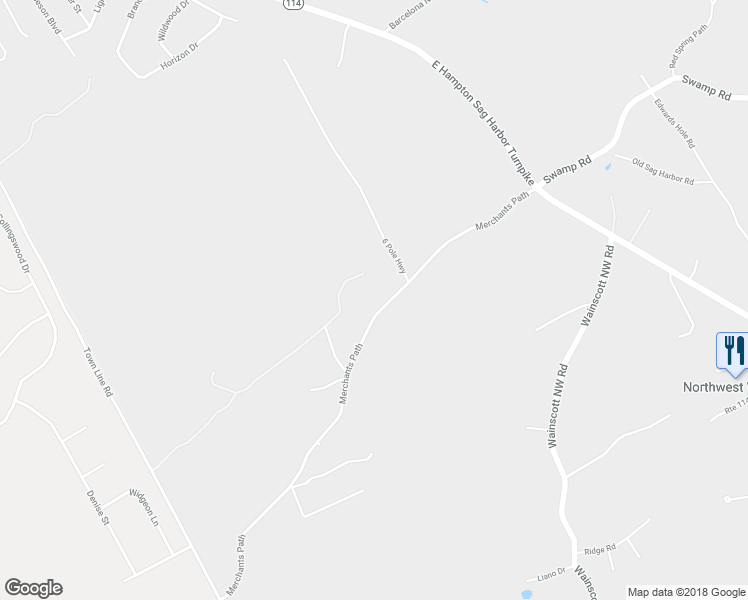 map of restaurants, bars, coffee shops, grocery stores, and more near 110 Merchants Path in Sag Harbor