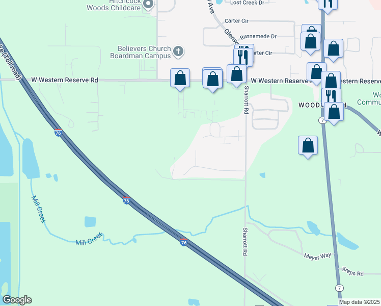 map of restaurants, bars, coffee shops, grocery stores, and more near 47 Cedars Drive in Poland