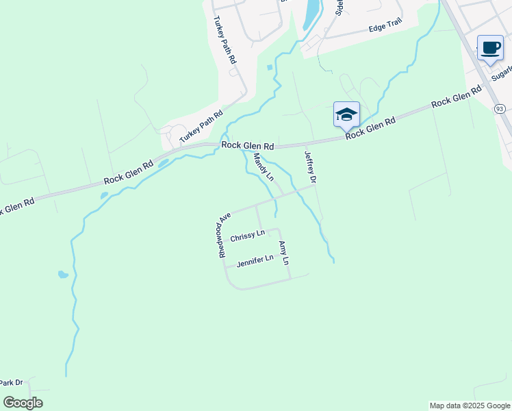 map of restaurants, bars, coffee shops, grocery stores, and more near Rhedwood Avenue in Luzerne County