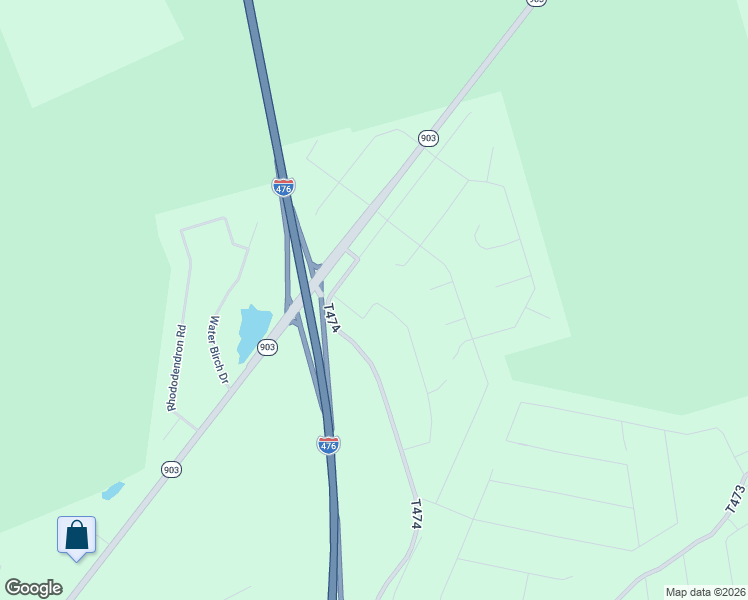 map of restaurants, bars, coffee shops, grocery stores, and more near Rosewood Road in Jim Thorpe