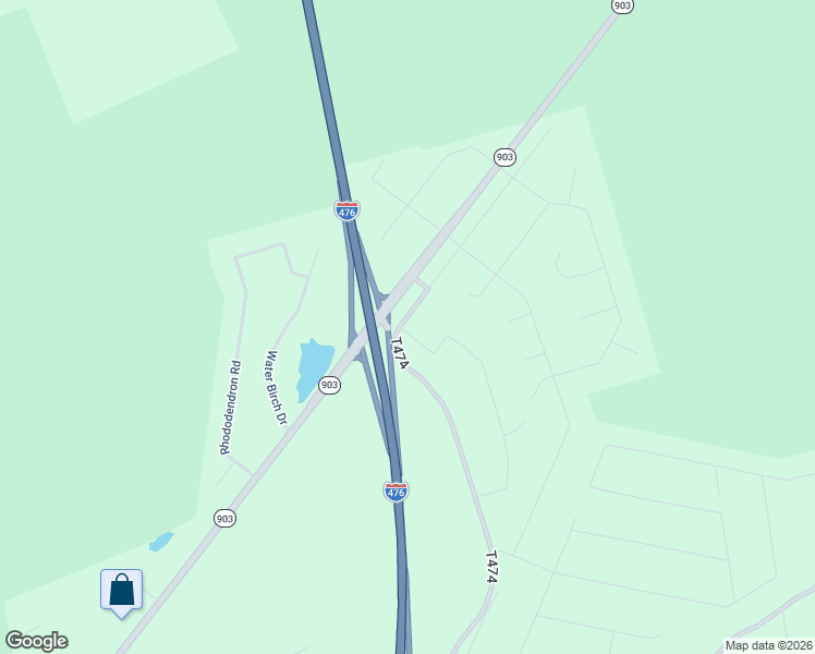 map of restaurants, bars, coffee shops, grocery stores, and more near T474 in Jim Thorpe