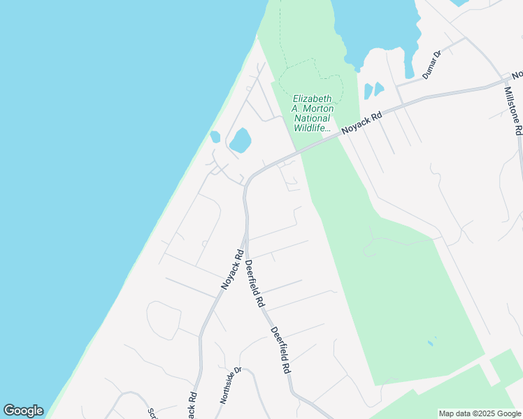 map of restaurants, bars, coffee shops, grocery stores, and more near 2891 Deerfield Road in Sag Harbor