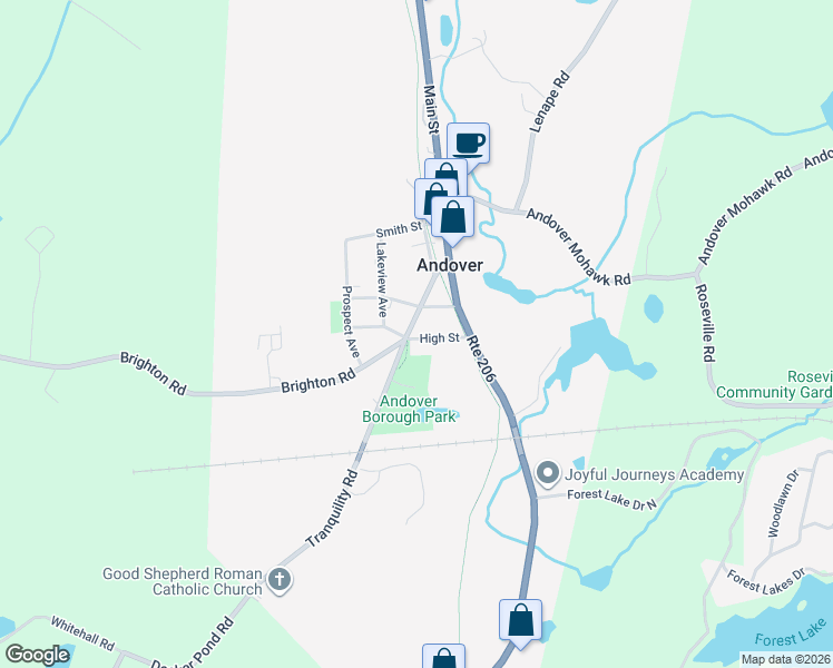 map of restaurants, bars, coffee shops, grocery stores, and more near 13 Brighton Avenue in Andover
