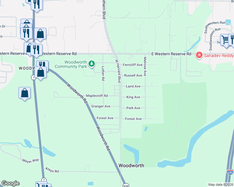 map of restaurants, bars, coffee shops, grocery stores, and more near 336 Maplecroft Road in Poland