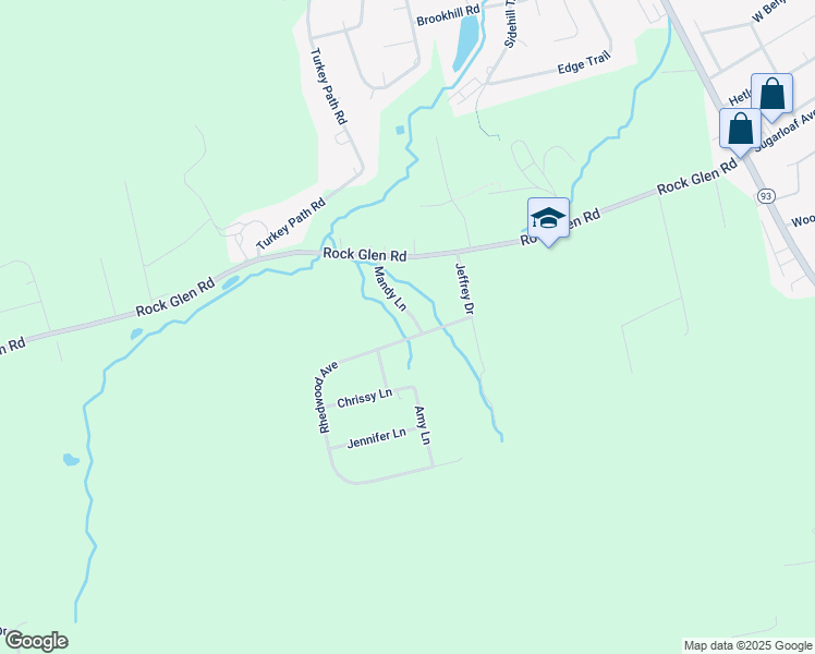 map of restaurants, bars, coffee shops, grocery stores, and more near Rhedwood Avenue in Luzerne