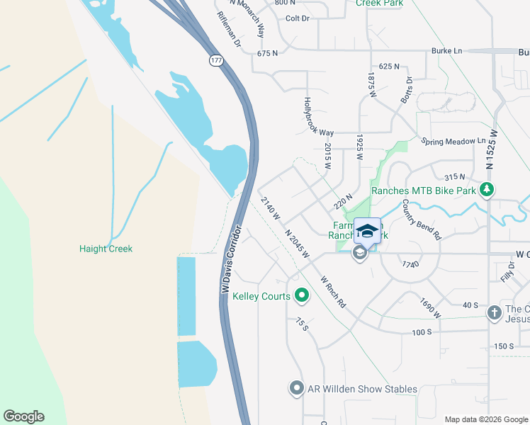 map of restaurants, bars, coffee shops, grocery stores, and more near 246 West Ranch Road in Farmington