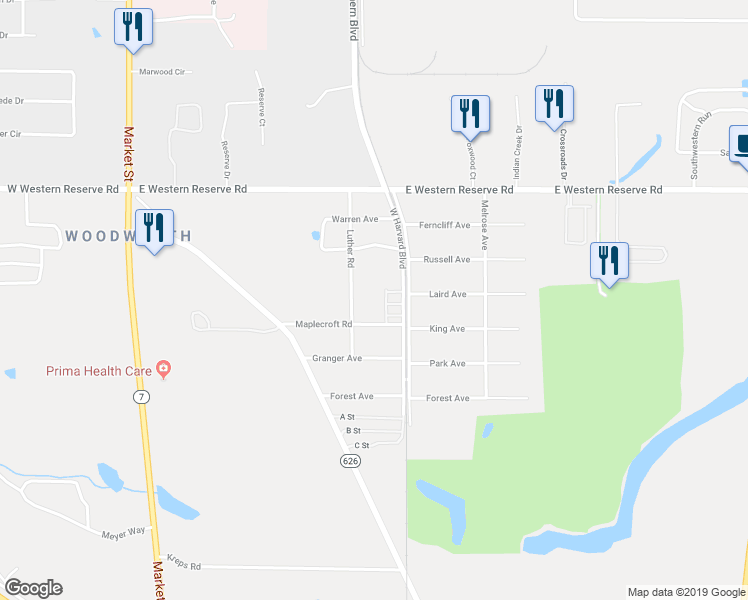 map of restaurants, bars, coffee shops, grocery stores, and more near 336 Maplecroft Road in Poland