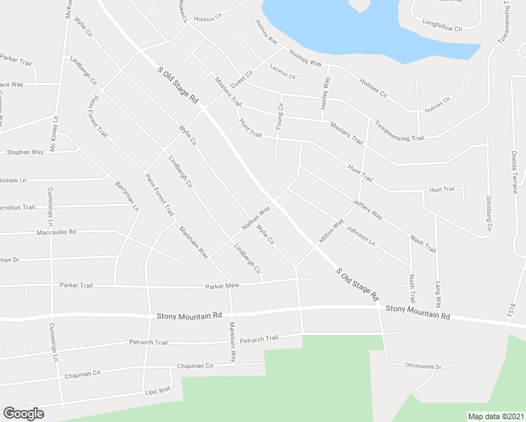 map of restaurants, bars, coffee shops, grocery stores, and more near Nathan Way in Albrightsville