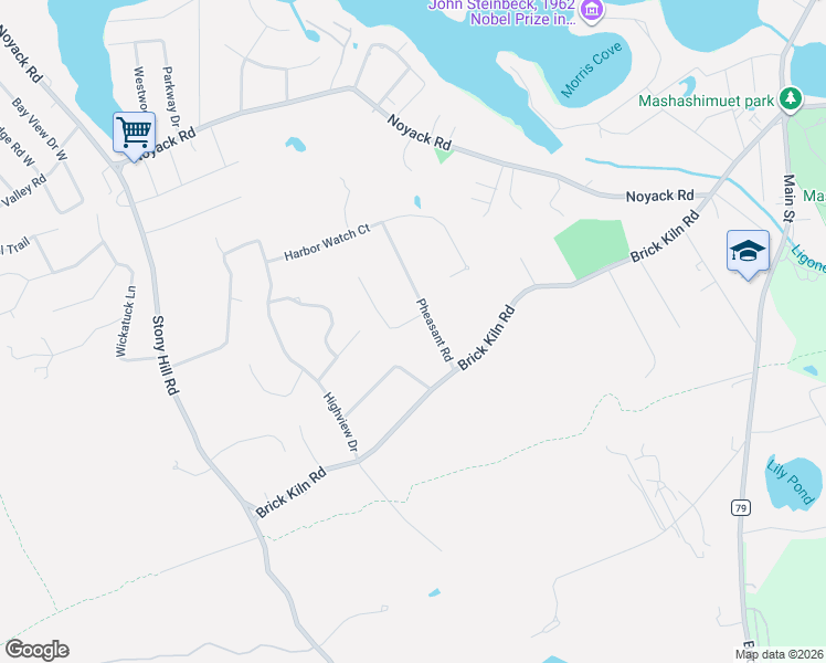 map of restaurants, bars, coffee shops, grocery stores, and more near 8 Partridge Drive in Sag Harbor