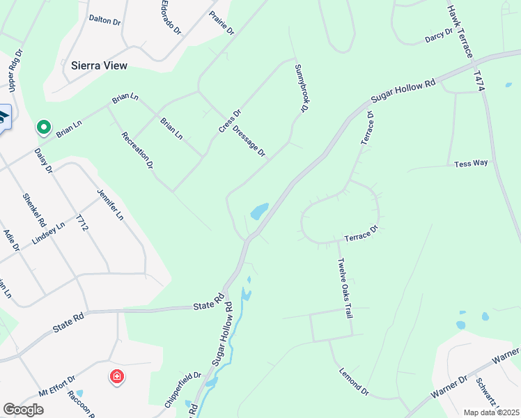 map of restaurants, bars, coffee shops, grocery stores, and more near 116 Sweet Birch Lane in Saylorsburg