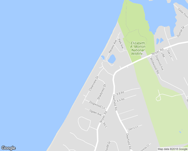 map of restaurants, bars, coffee shops, grocery stores, and more near 59 Clearview Drive in Sag Harbor