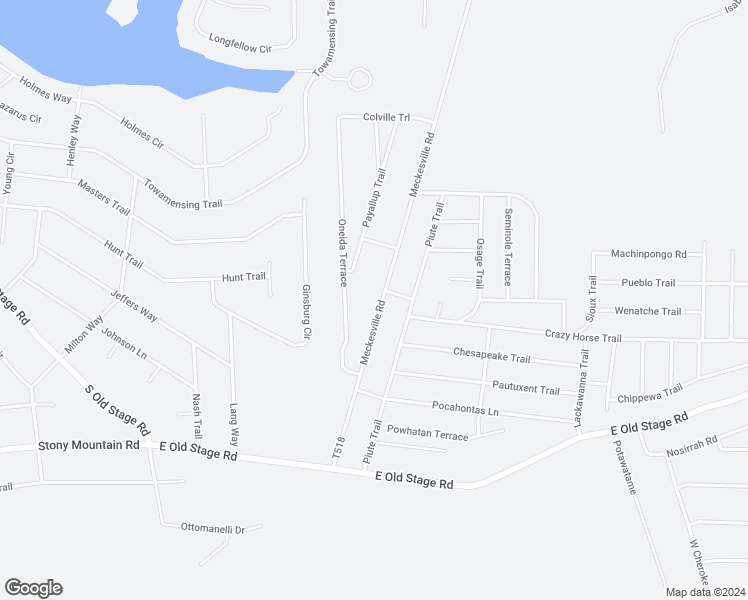 map of restaurants, bars, coffee shops, grocery stores, and more near 79 Meckesville Road in Albrightsville