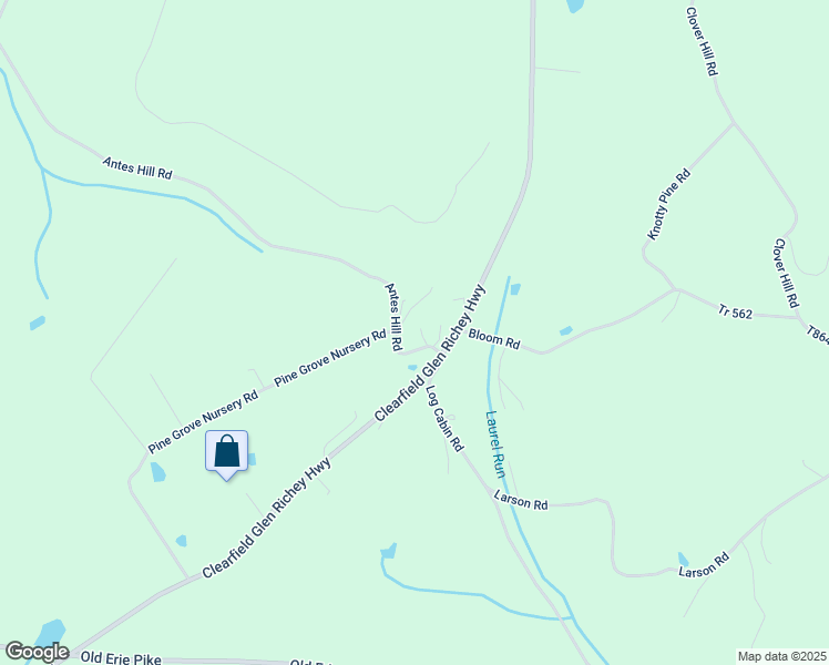 map of restaurants, bars, coffee shops, grocery stores, and more near 34 Antes Hill Road in Clearfield