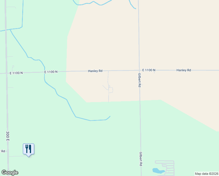 map of restaurants, bars, coffee shops, grocery stores, and more near 3771 East 1100 North in North Manchester
