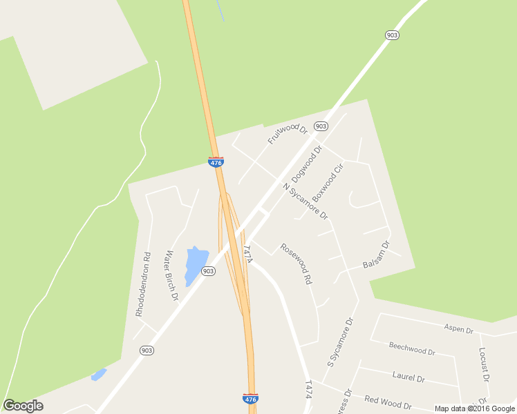 map of restaurants, bars, coffee shops, grocery stores, and more near Stony Mountain Road in Jim Thorpe