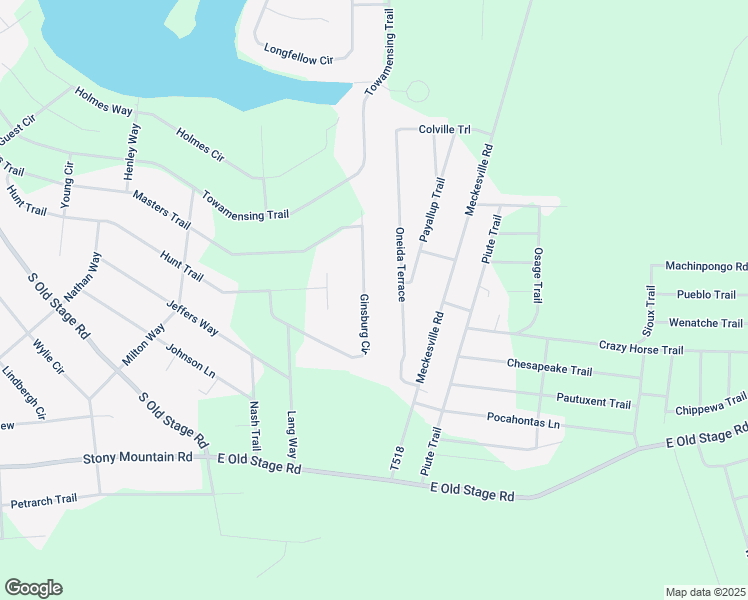 map of restaurants, bars, coffee shops, grocery stores, and more near 158 Ginsburg Circle in Albrightsville