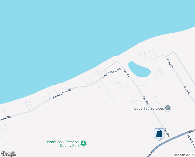 map of restaurants, bars, coffee shops, grocery stores, and more near 867 Sound Shore Road in Riverhead