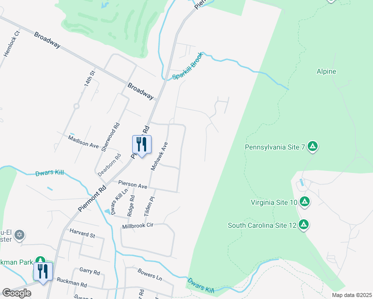 map of restaurants, bars, coffee shops, grocery stores, and more near 50 Briarwood Avenue in Norwood