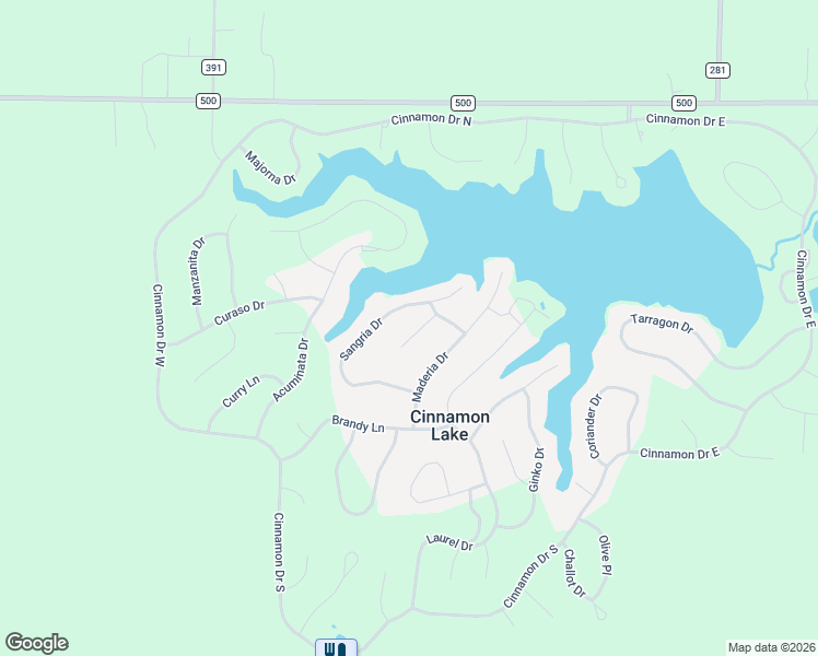 map of restaurants, bars, coffee shops, grocery stores, and more near 5104 Sangria Drive in West Salem